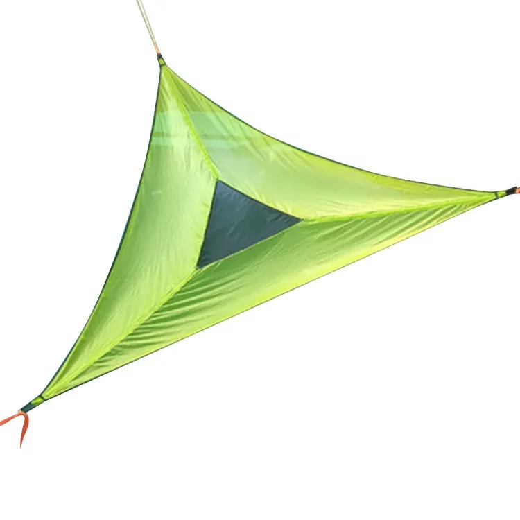 Aerial Multiplayer Triangle Hammock Folding Mesh Hammock Tree Tent,Size: 280x280x280cm Green
