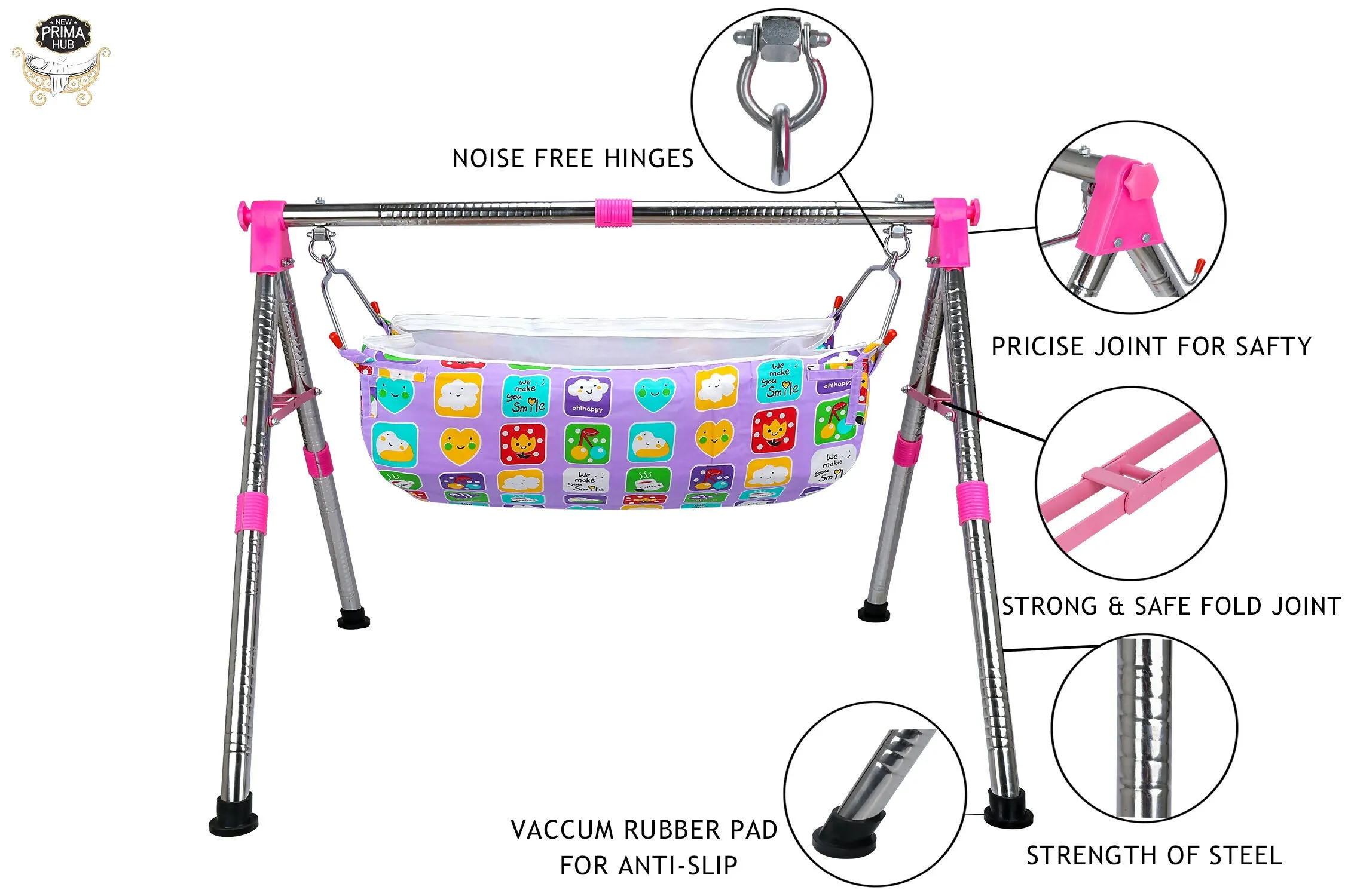 Baby Portable Folding Swing Cradle/ghodiyu/parna/jhula, Free Baby Cotton Hammock Super Folding