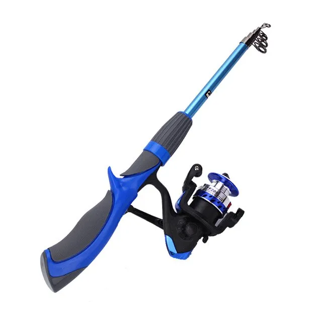 Carbon Fiber Rod Superhard Boat Ice Fly Lure Fishing Rod With High Quality Fishing Reel Fishing Tackle set De Pesca 1.4m Length8