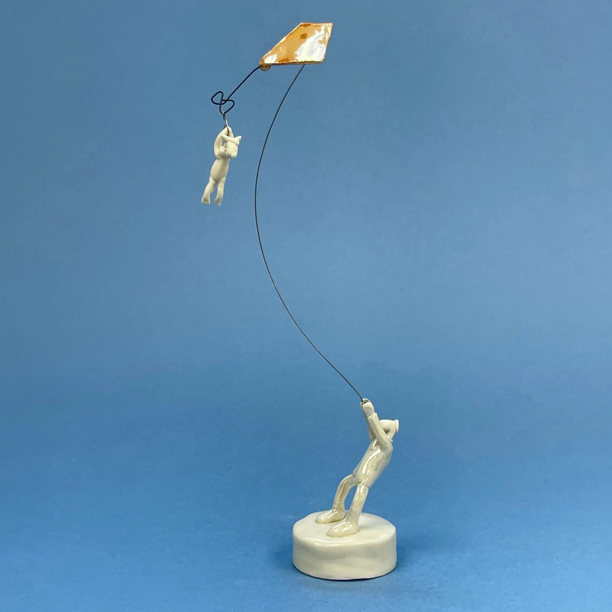Ceramic sculpture - kite gold