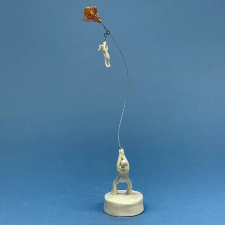 Ceramic sculpture - kite gold