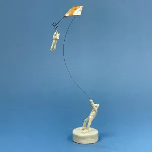 Ceramic sculpture - kite gold