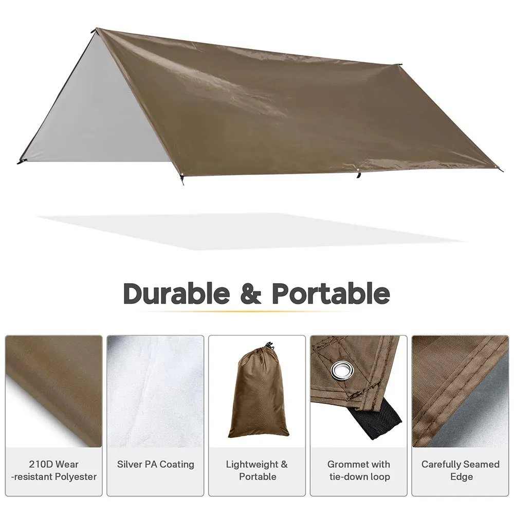 DIY Waterproof Camping Tarp Shelter UV50  PU3,000mm 10x10ft