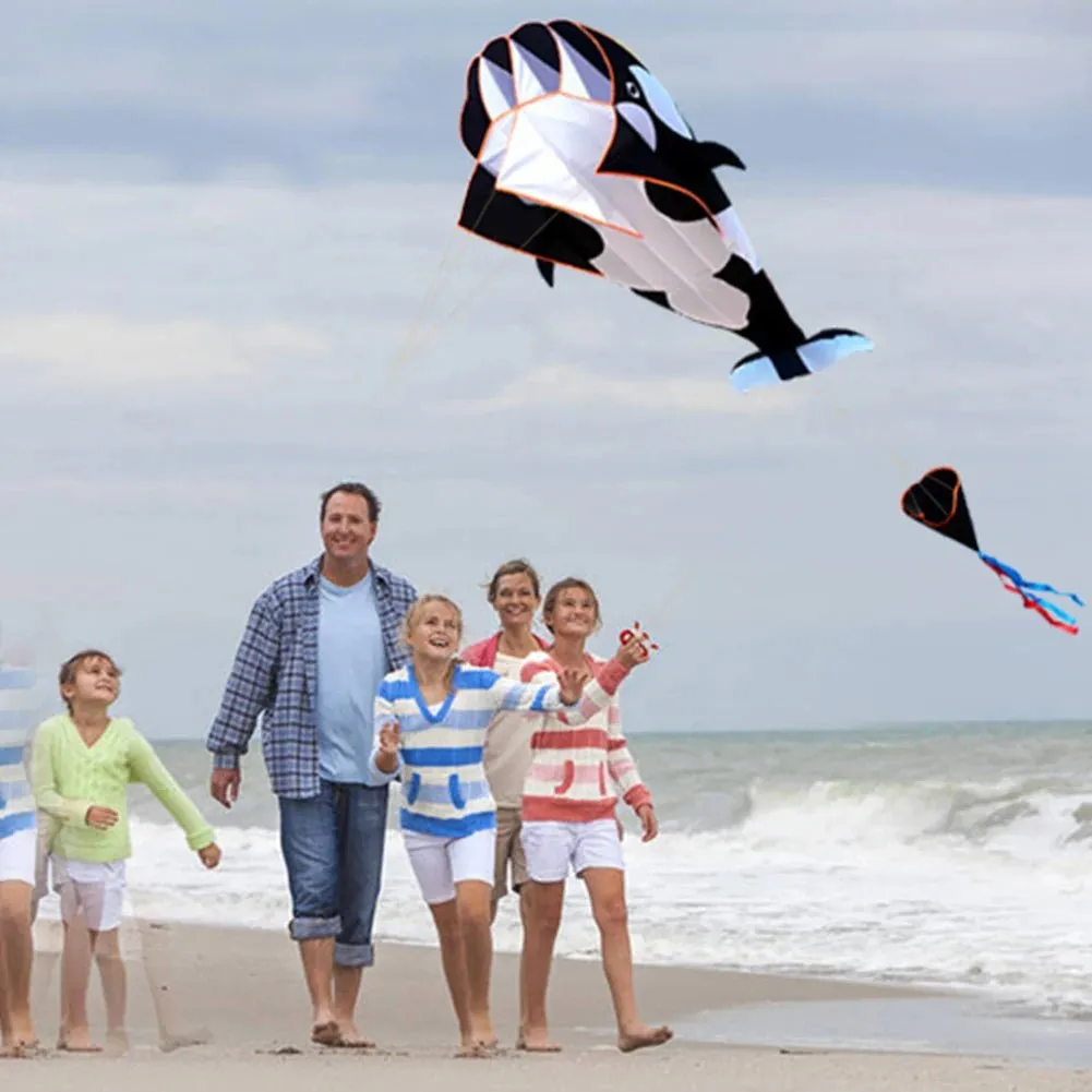 Frameless Dolphin Parafoil Kite - Summer Outdoor Fun Toys and Games for Kids