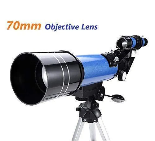 MaxUSee 70mm Refractor Telescope with Tripod & Finder Scope for Kids & Astronomy Beginners, Portable Telescope with 4 Magnification eyepieces & Phone Adapter