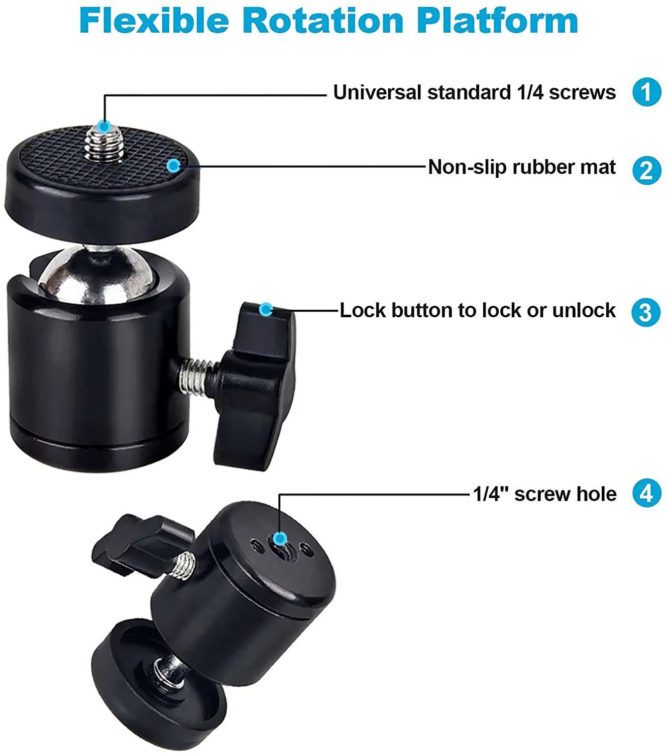 NexiGo Mini Tripod for Camera/Phone/Webcam