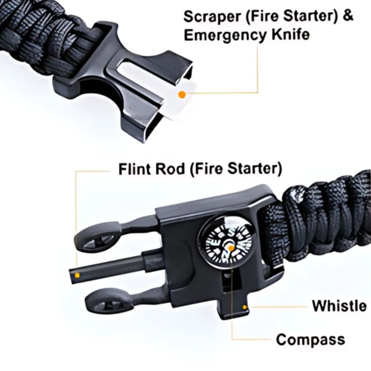 Paracord Multi-functional 5 in 1 Survival Bracelet - Blue
