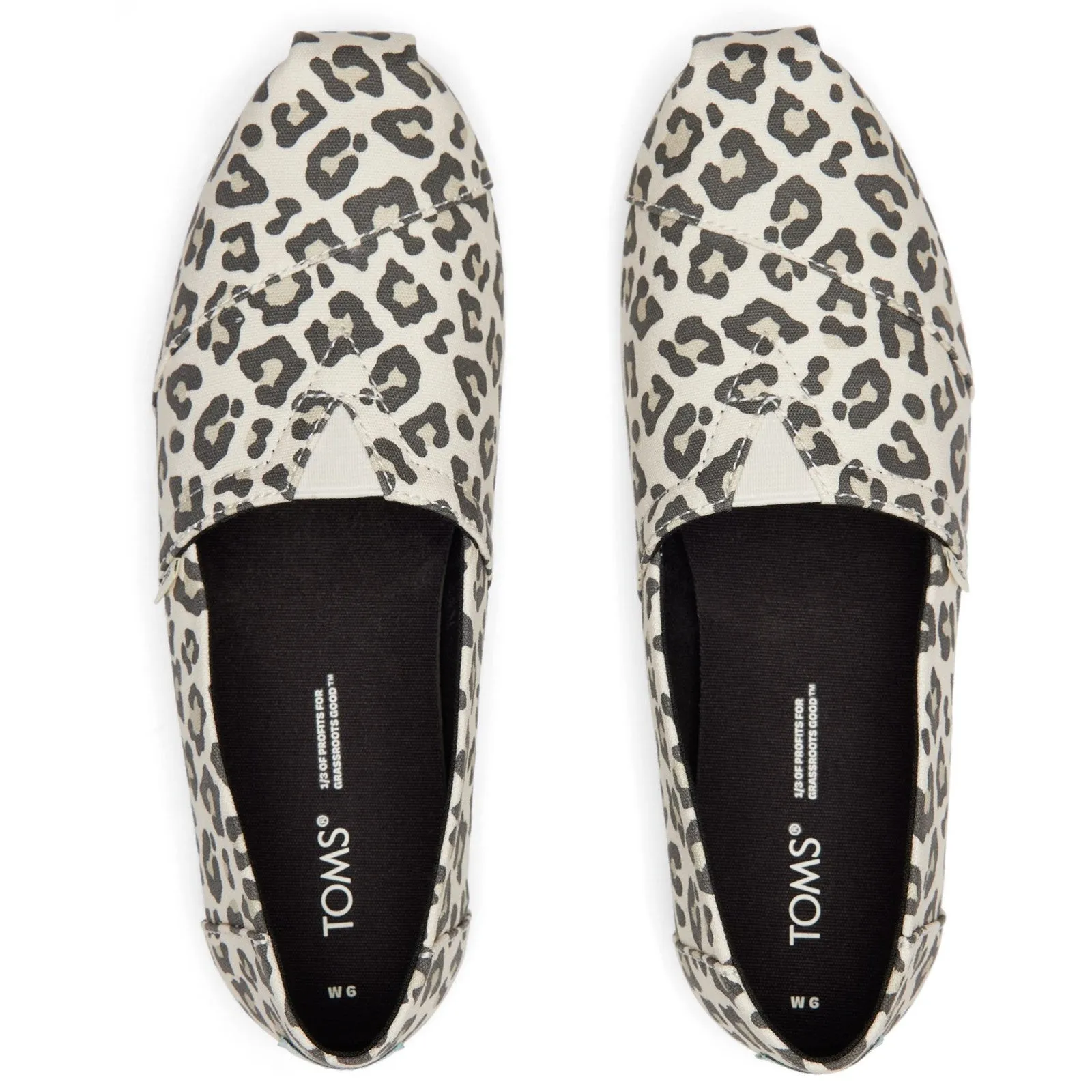 Toms Alpargata 10017747 Ladies Snow Leopard Textile Vegan Slip On Shoes