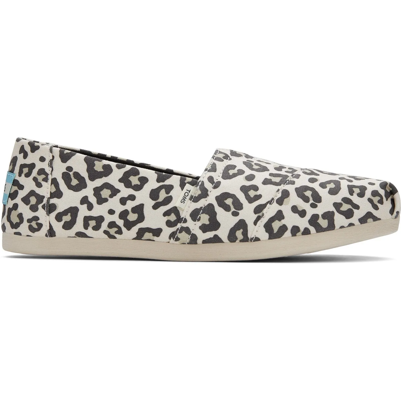 Toms Alpargata 10017747 Ladies Snow Leopard Textile Vegan Slip On Shoes
