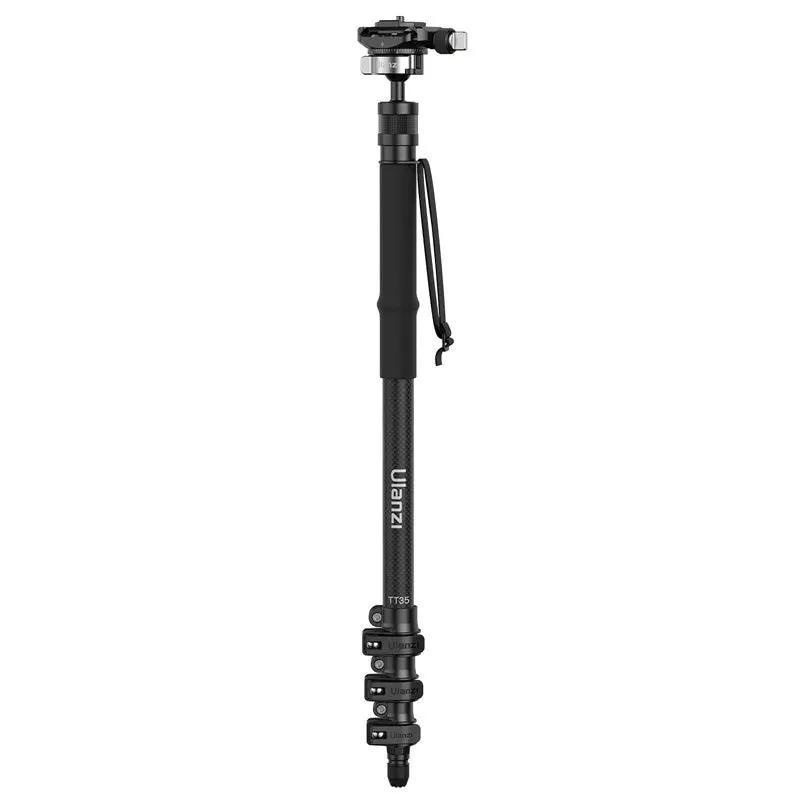 Ulanzi TT35 Carbon Fiber Hiking Stick Tripod Kit with Arca-Swiss and F38 Quick Release Plate Compatible Ball Head for Camera, Detachable 4-Section Monopod Legs, 146cm Maximum Working Height, and 5kg Load Capacity for Photography