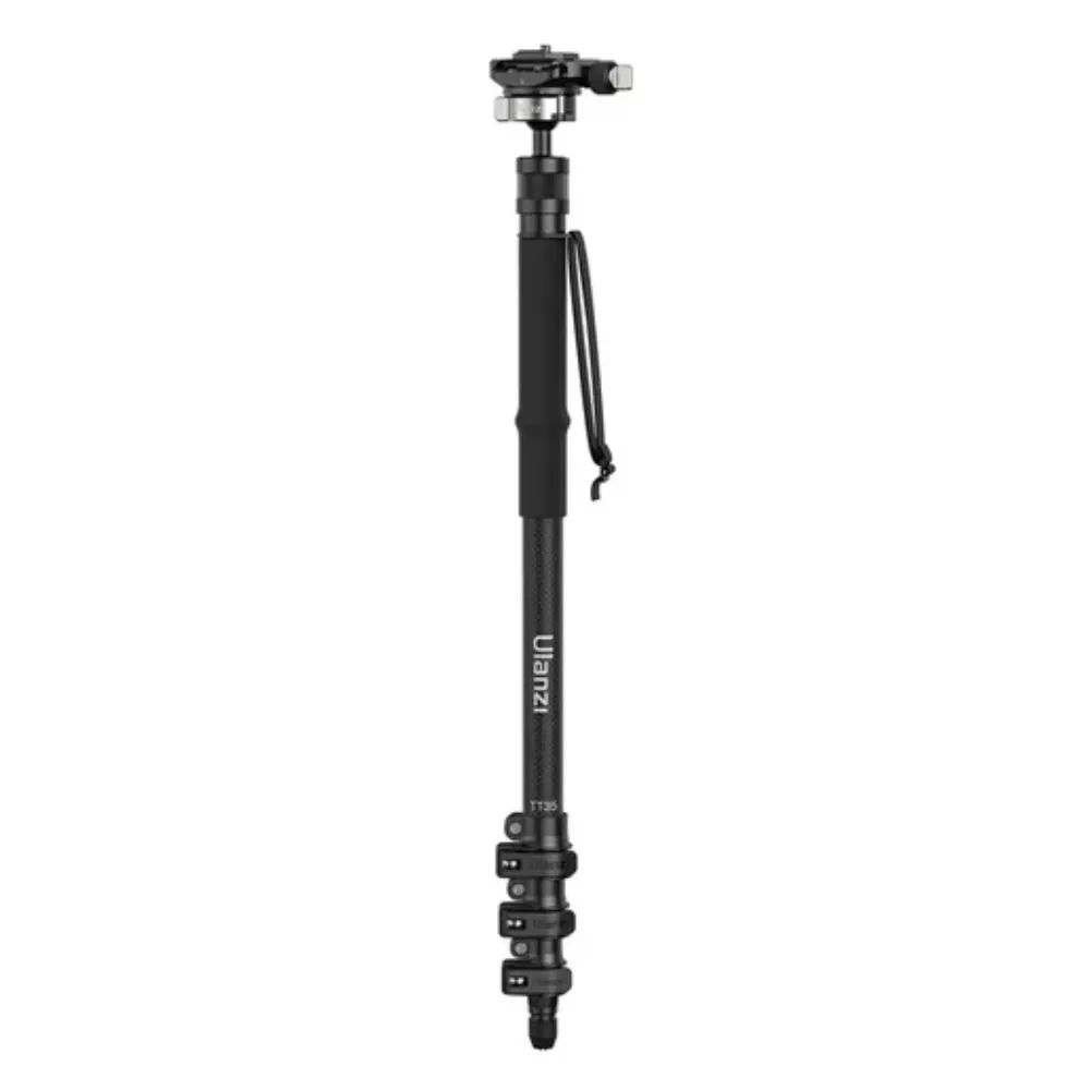 Ulanzi TT35 Carbon Fiber Hiking Stick Tripod Kit with Arca-Swiss and F38 Quick Release Plate Compatible Ball Head for Camera, Detachable 4-Section Monopod Legs, 146cm Maximum Working Height, and 5kg Load Capacity for Photography