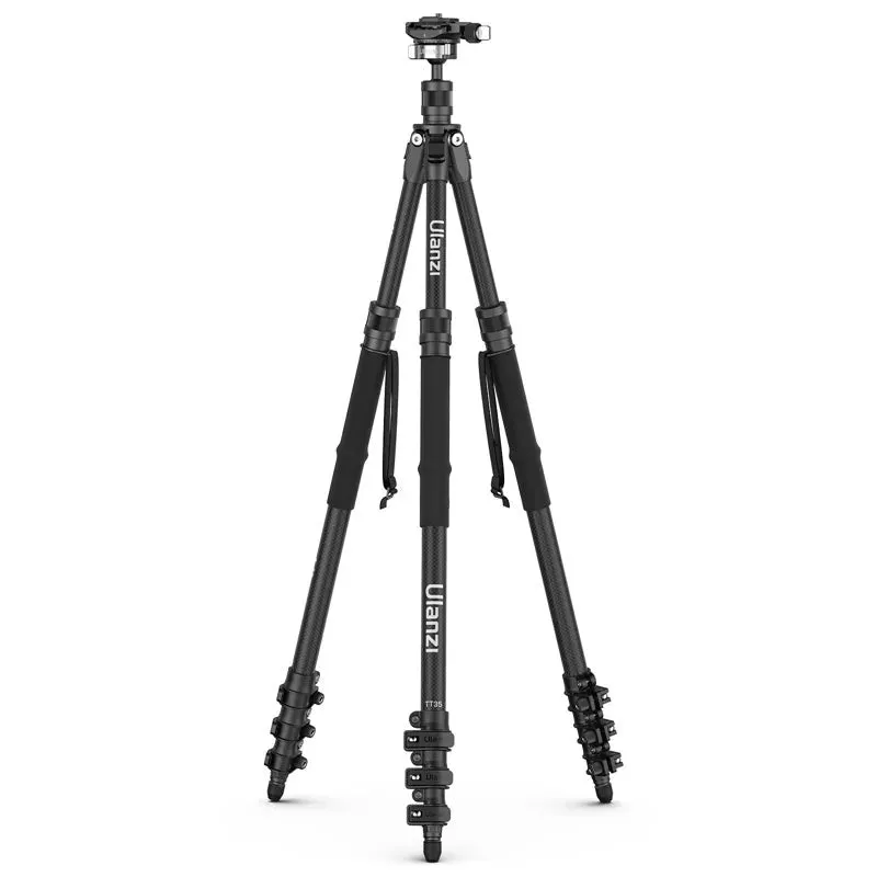 Ulanzi TT35 Carbon Fiber Hiking Stick Tripod Kit with Arca-Swiss and F38 Quick Release Plate Compatible Ball Head for Camera, Detachable 4-Section Monopod Legs, 146cm Maximum Working Height, and 5kg Load Capacity for Photography